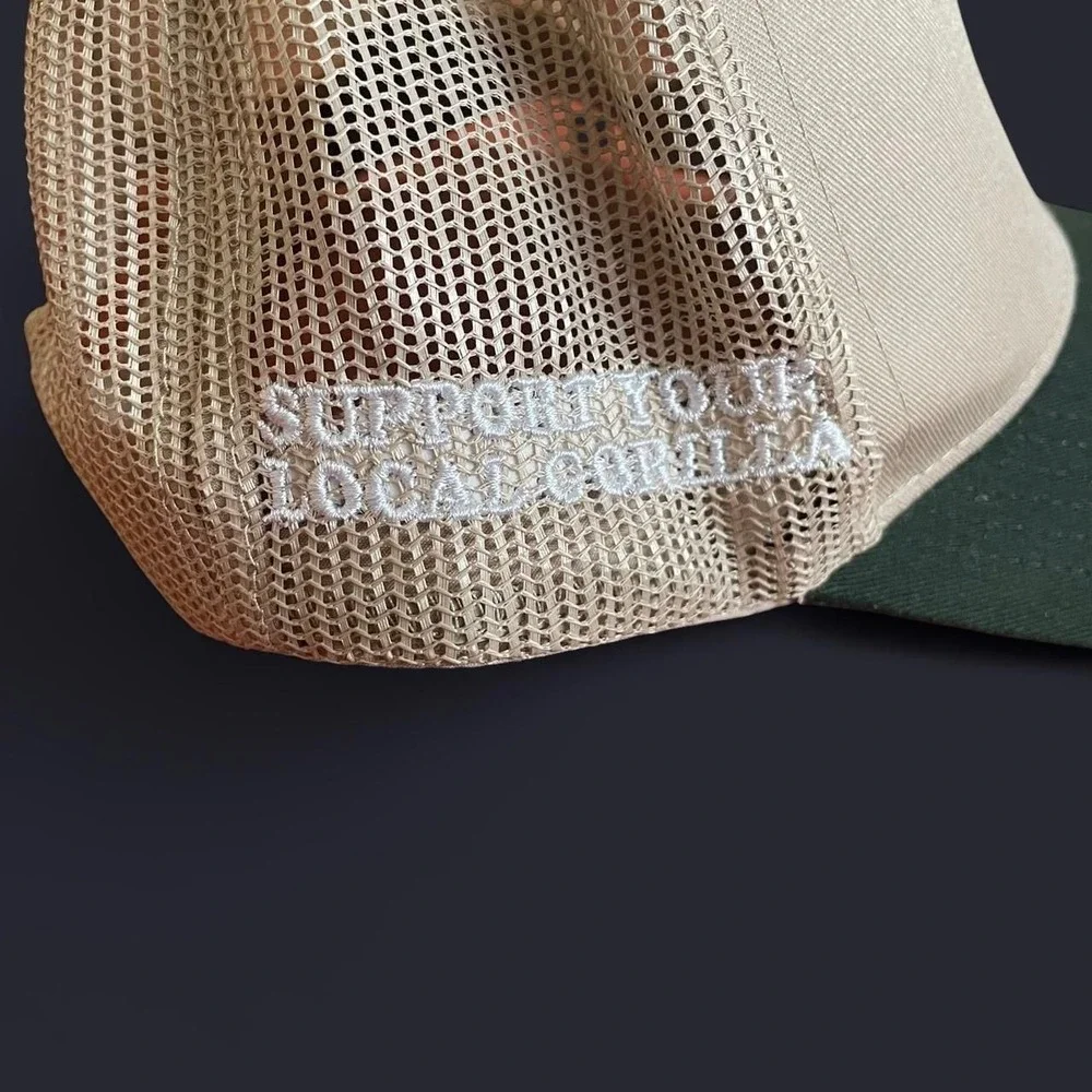 OTTO Support Your Local Gorilla Trucker‎ Hat - Tan/Green Snapback